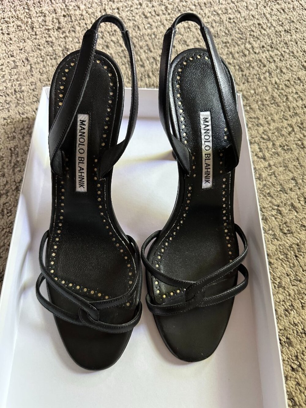 Manolo Blahnik Racita Heel in Black